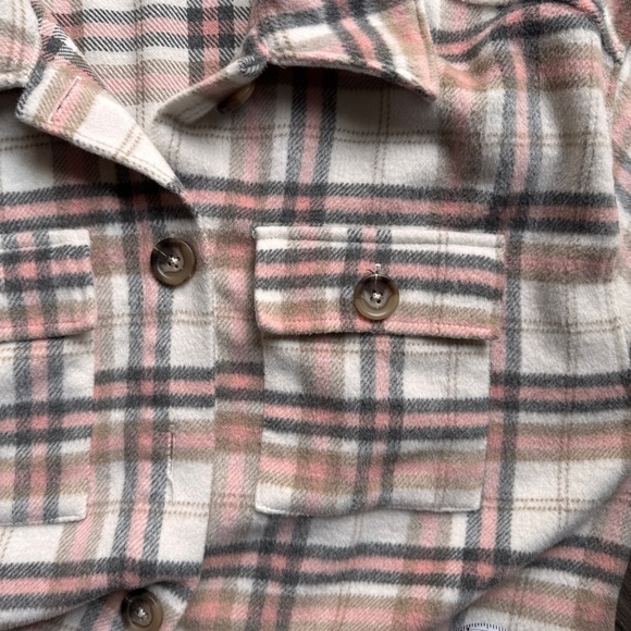 Plaid Flannel Shacket - Women's Size Large - Picture 3 of 5